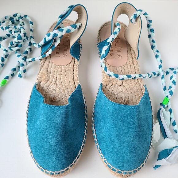 Forte Forte Manebi NEW Suede Leather Valenciana Lace Up Espadrilles Womens 9 39 - Picture 3 of 11